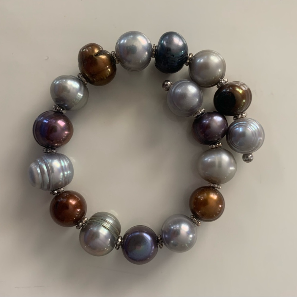 ✨Host Pick✨ Genuine pearl sterling silver wrap bracelet